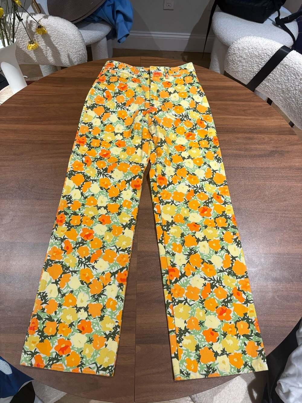 Simon Miller Winter Blossom Floral Print W012 High Rise straight jeans size 26